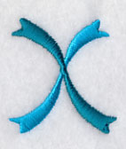 Ribbon Lower Case Letter x (3 inch)