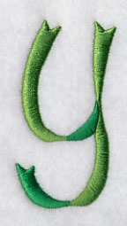 Ribbon Lower Case Letter y (3 inch)