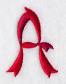 Ribbon Capital Letter A (3 inch)