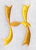 Ribbon Capital Letter H (3 inch)