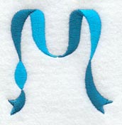 Ribbon Capital Letter M (3 inch)