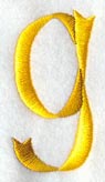 Ribbon Lower Case Letter g (3 inch)