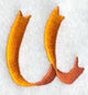 Ribbon Lower Case Letter u (3 inch)