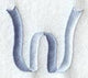 Ribbon Lower Case Letter w (3 inch)