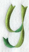 Ribbon Lower Case Letter y (3 inch)