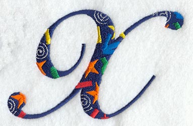 Confetti Letter X (3 inch)