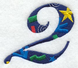 Confetti Number 2 (3 inch)