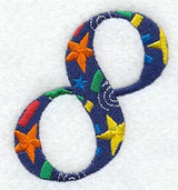 Confetti Number 8 (3 inch)