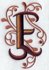 Ornate Letter E (3 inch)