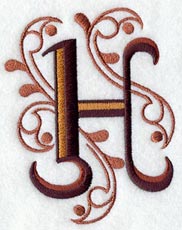 Ornate Letter H (3 inch)