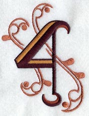 Ornate Number 4 (3 inch)