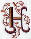 Ornate Letter H (3 inch)