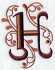 Ornate Letter H (3 inch)