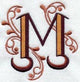 Ornate Letter M (3 inch)