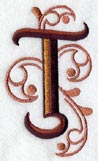 Ornate Letter T (3 inch)