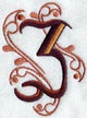 Ornate Number 3 (3 inch)