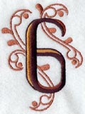 Ornate Number 6 (3 inch)