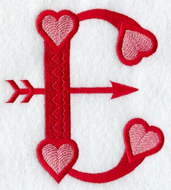 Valentine letter E - 5 inch