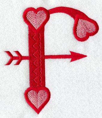 Valentine letter F - 5 inch