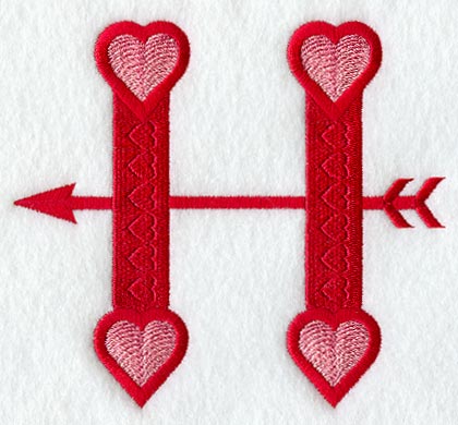 Valentine letter H - 5 inch