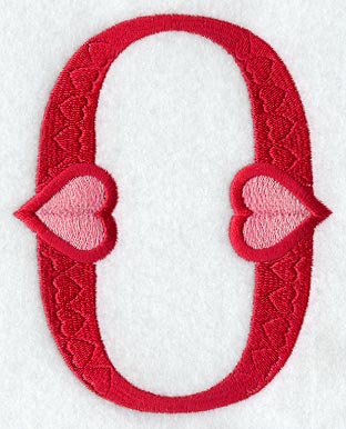Valentine letter O - 5 inch