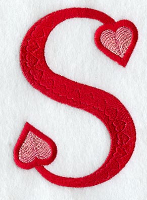 Valentine letter S - 5 inch