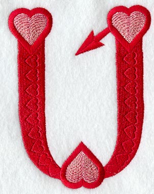 Valentine letter U - 5 inch
