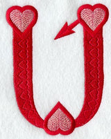 Valentine letter U - 5 inch