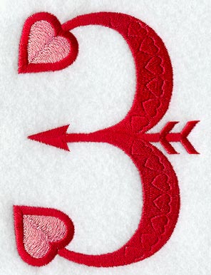 Valentine number 3 - 5 inch