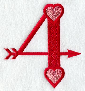 Valentine number 4 - 5 inch