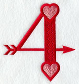 Valentine number 4 - 5 inch