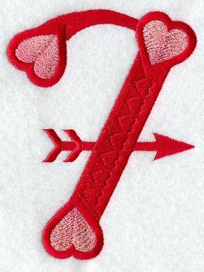 Valentine number 7 - 5 inch
