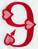 Valentine number 9 - 5 inch