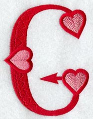 Valentine letter G - 5 inch