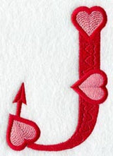 Valentine letter J - 5 inch