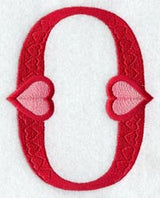 Valentine letter O - 5 inch