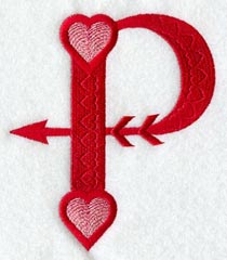 Valentine letter P - 5 inch