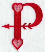 Valentine letter P - 5 inch
