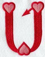 Valentine letter U - 5 inch
