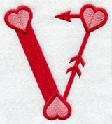 Valentine letter V - 5 inch