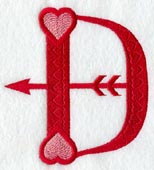 Valentine letter D - 5 inch