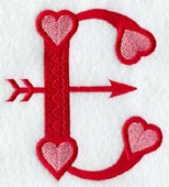 Valentine letter E - 5 inch