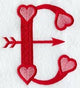 Valentine letter E - 5 inch