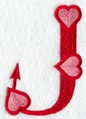 Valentine letter J - 5 inch