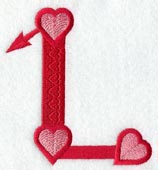Valentine letter L - 5 inch