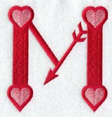 Valentine letter M - 5 inch