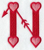 Valentine letter N - 5 inch