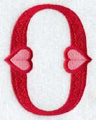 Valentine letter O - 5 inch