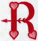 Valentine letter R - 5 inch