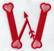 Valentine letter W - 5 inch
